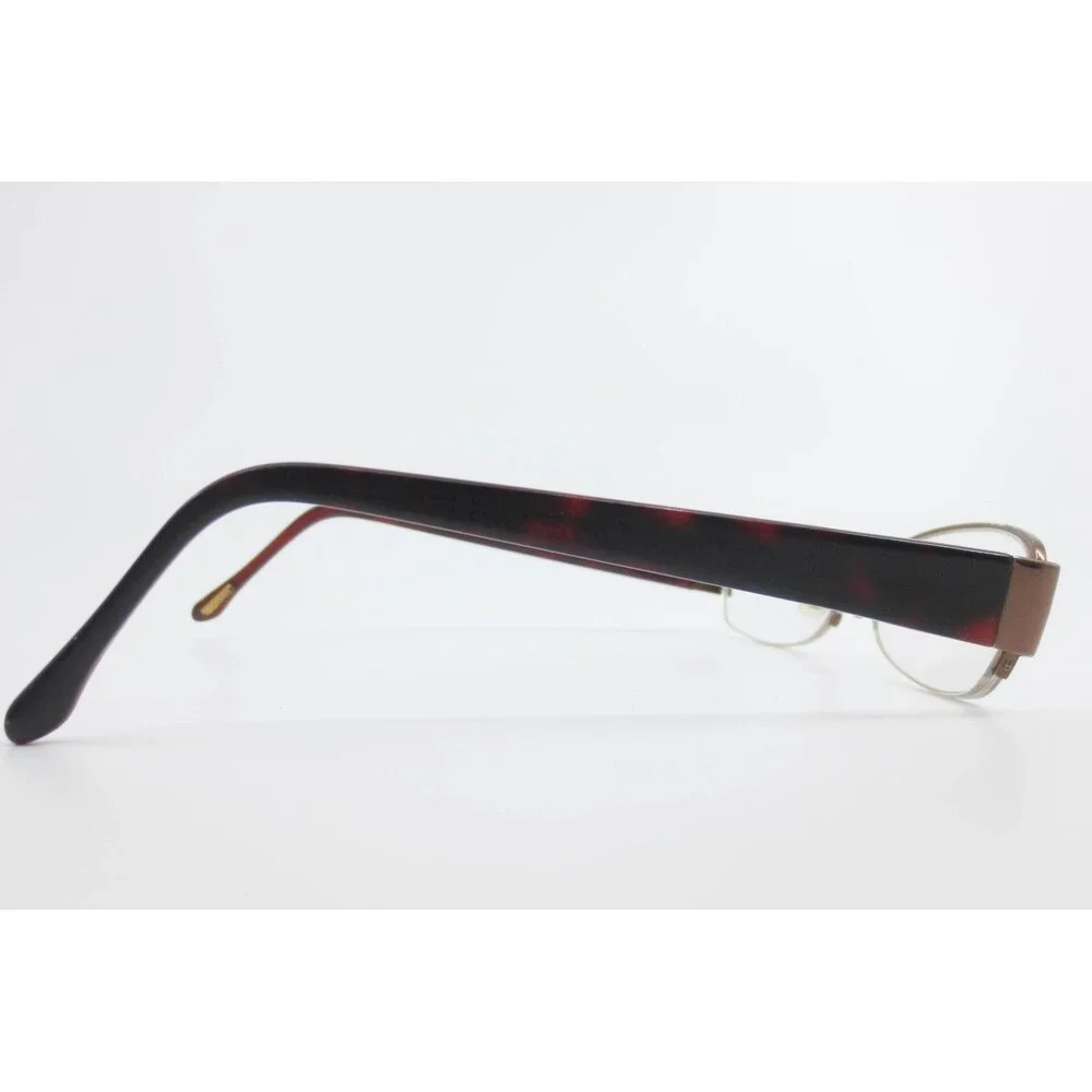 Fossil Paige 065T Brown Tortoise Rectangular Half Rim Eyeglasses 54-16-135